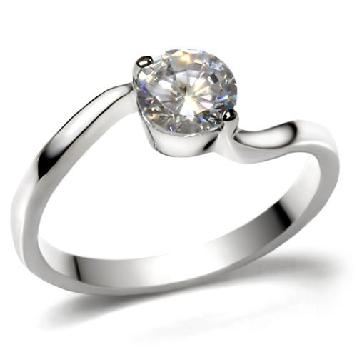 Šperky4U Ocelový prsten se zirkonem - velikost 52 - AL-0001-52