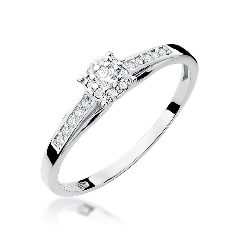 NUBIS® Zlatý zásnubní prsten s diamantem - W-034W