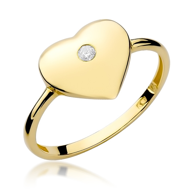 NUBIS® Zlatý prsten s diamantem - W-020G