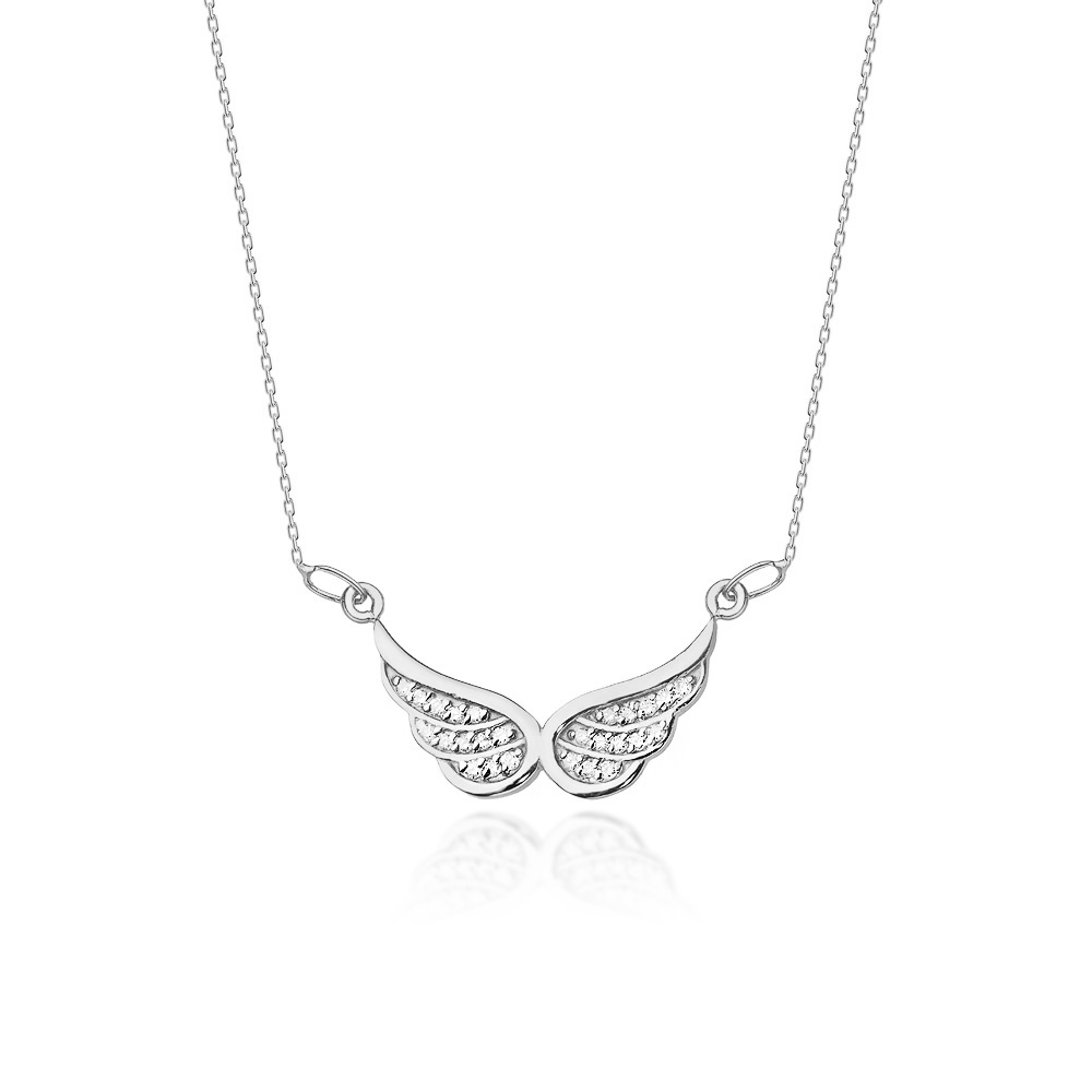 NUBIS® Diamantový náhrdelník, bílé zlato a brilianty - C-002-WG