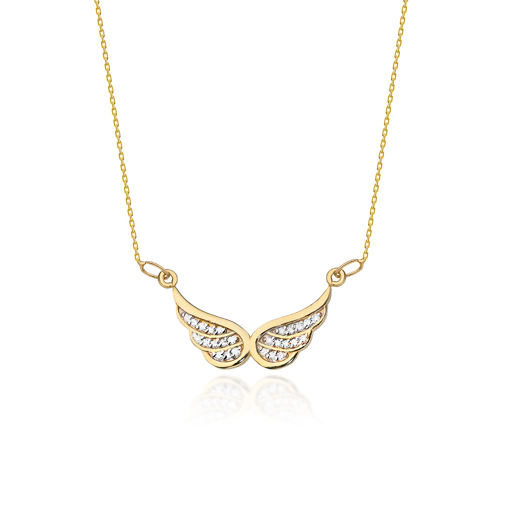 NUBIS® Diamantový náhrdelník, žluté zlato a brilianty - C-002-YG