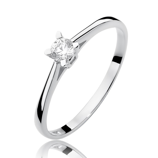 NUBIS® Zlatý zásnubní prsten s diamantem - W-392W
