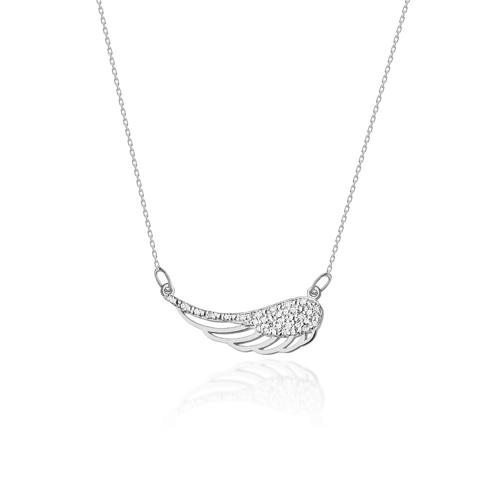 NUBIS® Diamantový náhrdelník, bílé zlato a brilianty - C-004-WG