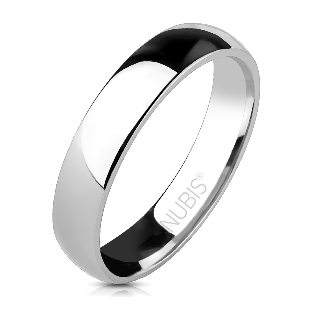 NUBIS® Ocelový prsten, šíře 4 mm - velikost 60 - NSS1011-60