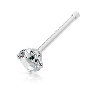 Šperky4U Piercing do nosu - kamínek 3 mm, čirá barva - N01068-C