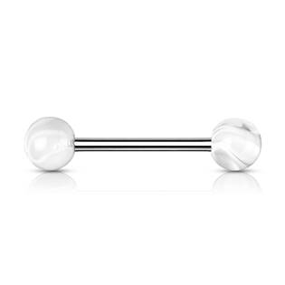 Šperky4U Piercing do jazyka akrylát - PJ01096-W