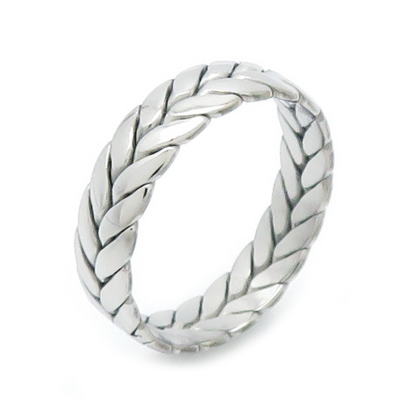 Šperky4U Dámský ocelový prsten proplétaný - velikost 55 - OPR1879-D-55