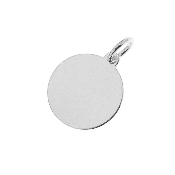 Šperky4U Stříbrný přívěšek destička kulatá 12 mm, tl. 0,4 mm - NB-4214