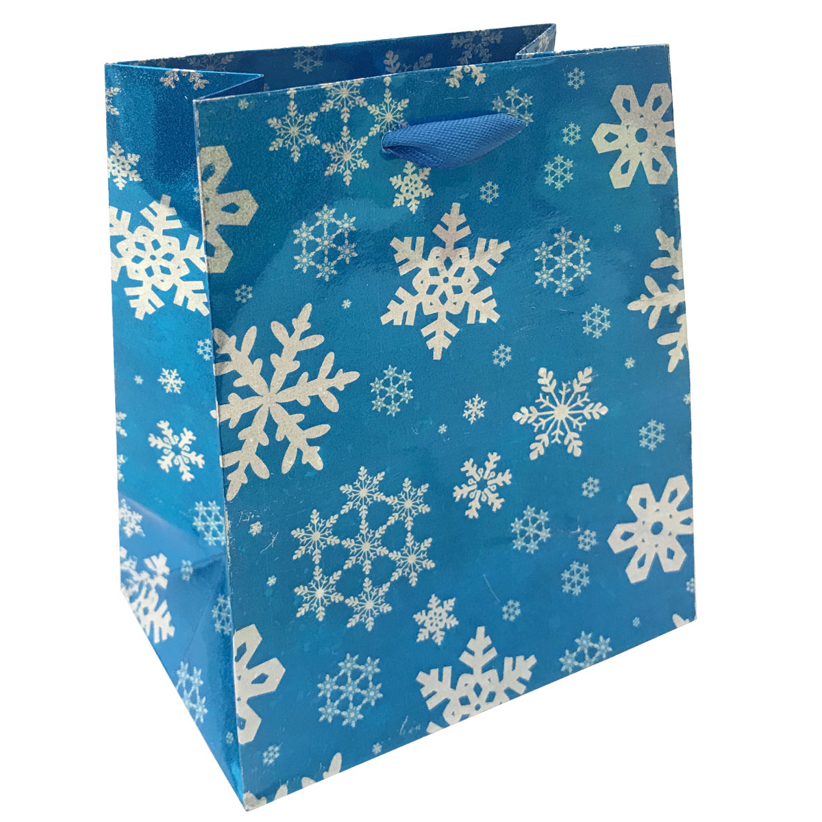 Šperky4U Vánoční dárková taška - modrá - KR0411-B