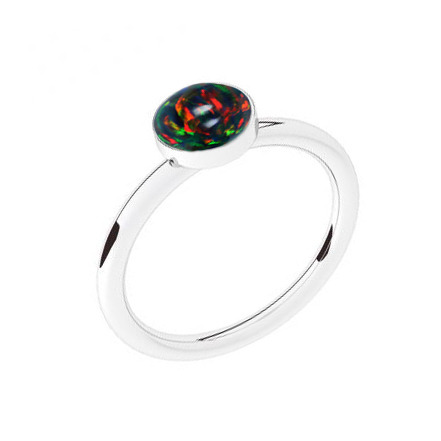 NUBIS® Stříbrný prsten s opálem - velikost 58 - NBP42-OP32-58