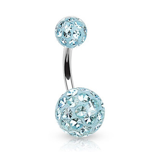 Šperky4U Piercing do pupíku zdobený krystaly Swarovski® - BS01021-Q