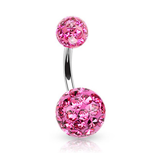 Šperky4U Piercing do pupíku zdobený krystaly Swarovski® - BS01021-P