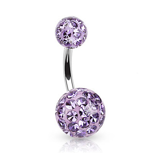 Šperky4U Piercing do pupíku zdobený krystaly Swarovski® - BS01021-VI