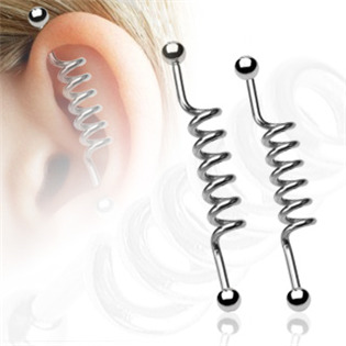 Šperky4U Industrial piercing - spirála - ID01001-32