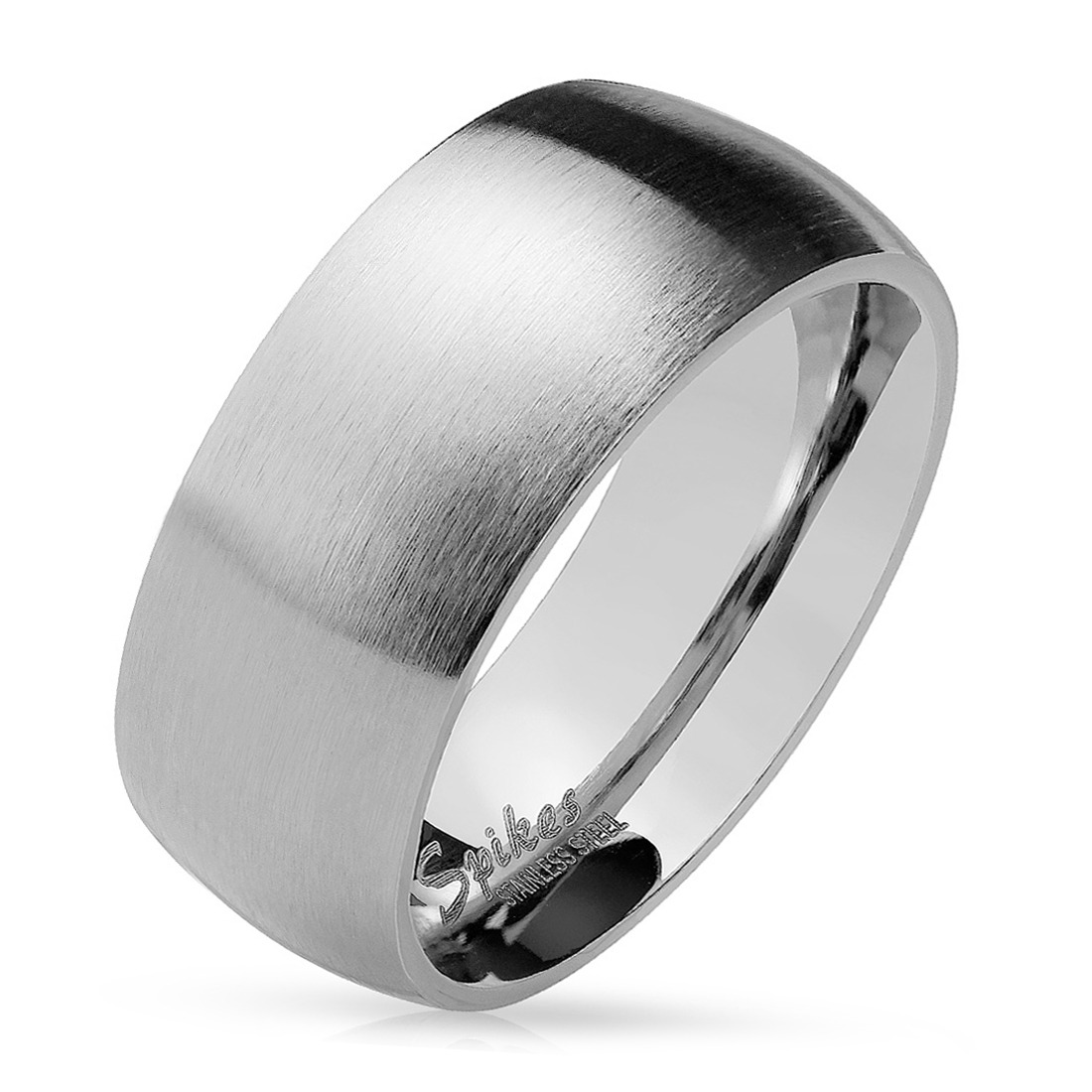 Šperky4U OPR0028 Ocelový prsten matný, šíře 8 mm - velikost 70 - OPR0028-8-70