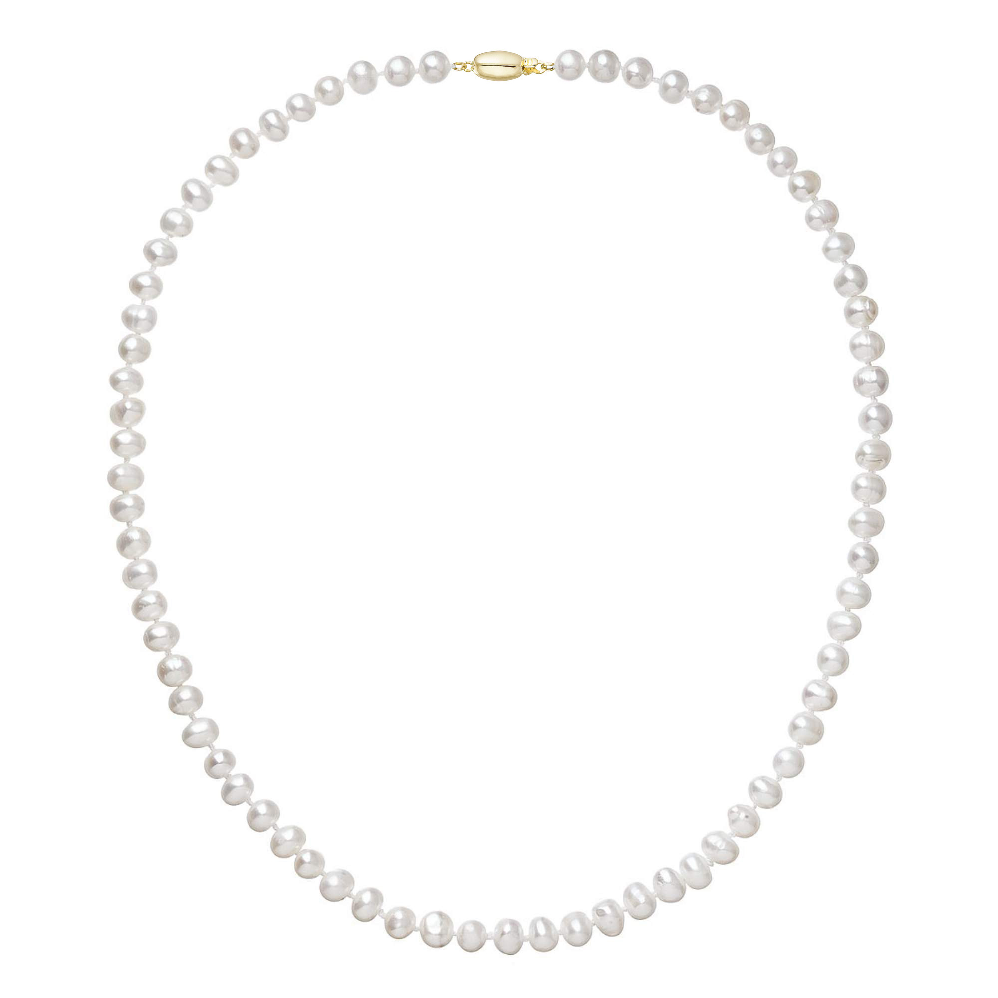 EVOLUTION GROUP CZ Perlový náhrdelník z říčních perel se zapínáním ze 14 kt. zlata - 922001.1/9271A