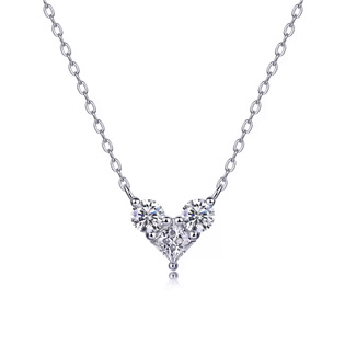 NUBIS® Stříbrný náhrdelník srdce s MOISSANITY - MN427
