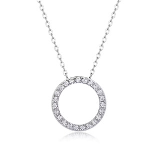 NUBIS® Stříbrný náhrdelník kroužek s MOISSANITY - MN431