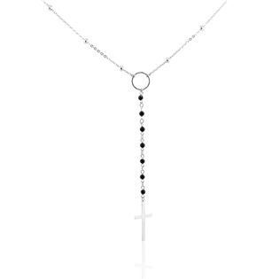 NUBIS® Střibrný náhrdelník se zavěšeným křížkem - NB-2399