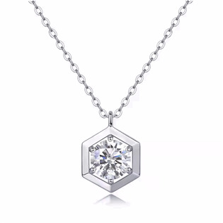 NUBIS® Stříbrný náhrdelník MOISSANIT - MN428