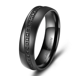 MARRYA® Dámský snubní prsten BLACK TITANIUM - velikost 59 - BT-08D-59