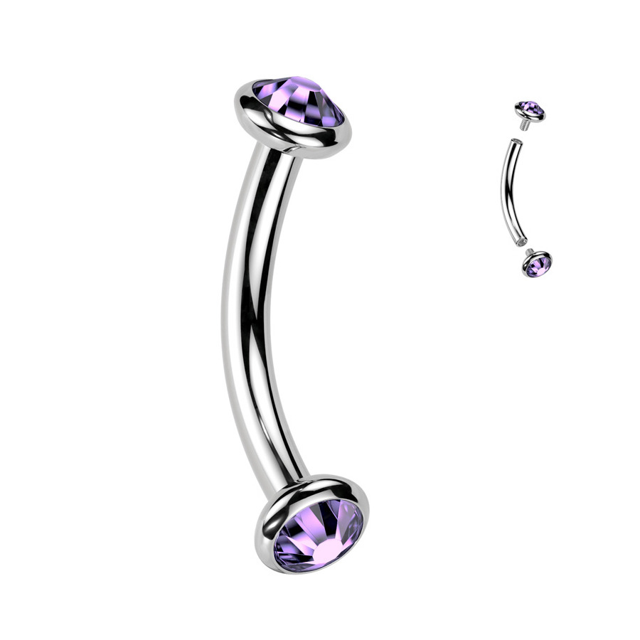 Šperky4U Piercing do obočí TITAN - TIT1381-TZ