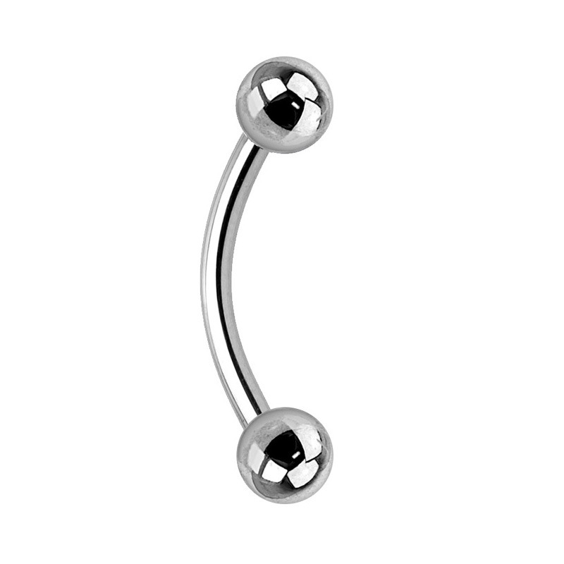 Šperky4U Piercing do obočí 1,0 x 6 mm, 3 mm kuličky - OB01100-10063