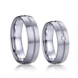 AN1033 Snubní prsteny s diamantem, stříbro AG 925/1000 - pár