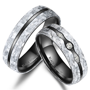 BT-11 Snubní prsteny BLACK TITANIUM