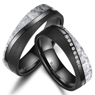 BT-12 Snubní prsteny BLACK TITANIUM