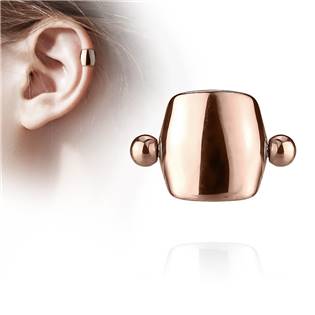 Cartilage piercing do ucha se štítem, barva: růžové zlato
