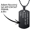 Vojenská známka s rytinou dog tag