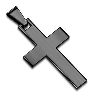 Černý ocelový přívěšek - kříž