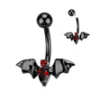 Piercing do pupíku titan fialový ametyst