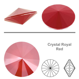 Crystals from Swarovski® RIVOLI 8 mm, ROYAL RED