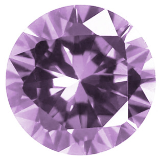 CZ Kubický zirkon - Light Amethyst, pr. 1.00 mm