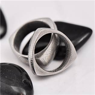 Dámský kovaný prsten Damasteel Delta