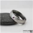 Snubní ocelový prsten damasteel