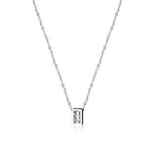 Dámský ocelový náhrdelník s obdélníkovým přívěškem