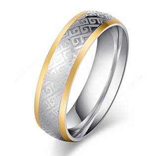 Dámský ocelový prsten, šíře 6 mm