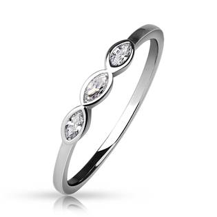 Dámský prsten se 3mi zirkony