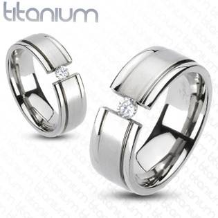 Dámský prsten titan, šíře 6 mm, vel. 52