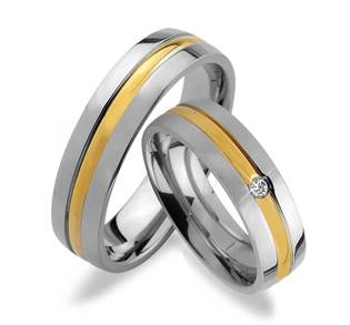 Dámský snubní ocelový prsten šíře 5 mm, vel. 51