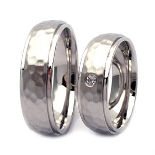 Dámský snubní prsten se ocel zirkon, šíře 6 mm, vel. 52