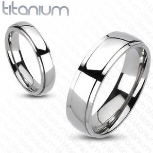 Dámský snubní prsten titan, šíře 4 mm, vel. 54,5