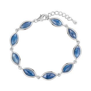 Dámský stříbrný náramek s kyanitem