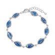 Stříbný náramek s kyanitem