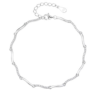 Dámský stříbrný náramek se zirkony