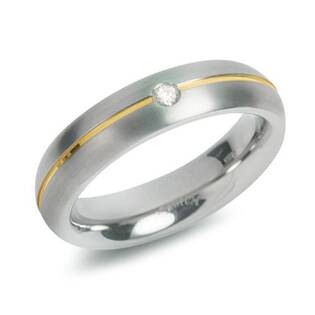 Dámský titanový snubní prsten BOCCIA® s diamantem 0130-06