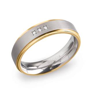 Dámský Titanový snubní prsten BOCCIA® s diamanty 0134-04